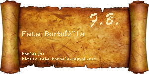 Fata Borbála névjegykártya